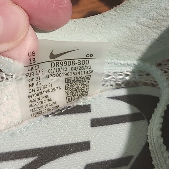 NEW NIKE AIR ZOOM VICTORY TRACK & FIELD DISTANCE SPIKES Mint Form Volt size 13 - Picture 4 of 4